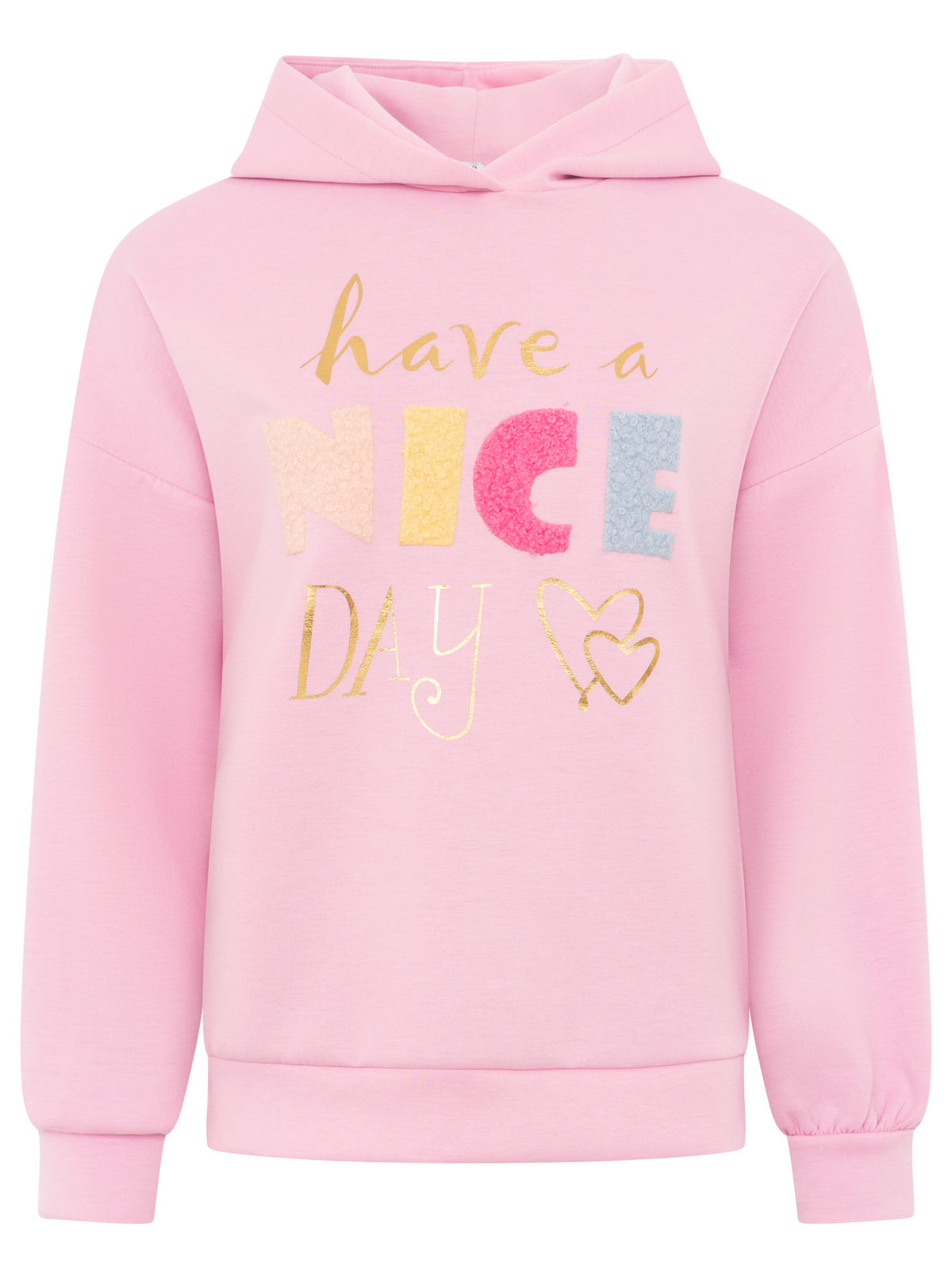 Zwillingsherz - Stilvoller Hoodie "Have a nice Day" - Rosa