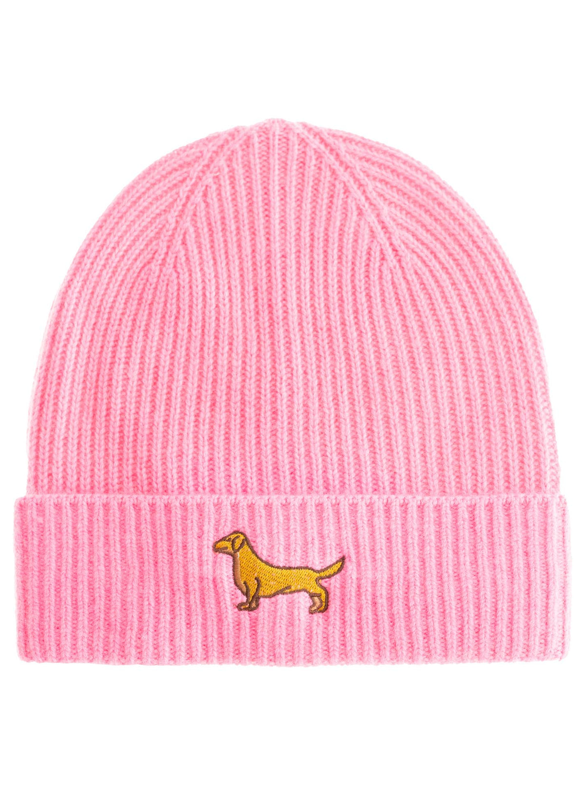 Zwillingsherz - 100% Cashmere Mütze Dackel - Pink