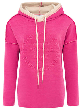Zwillingsherz - Made in Italy Hoodie "Positive Mind" - Pink