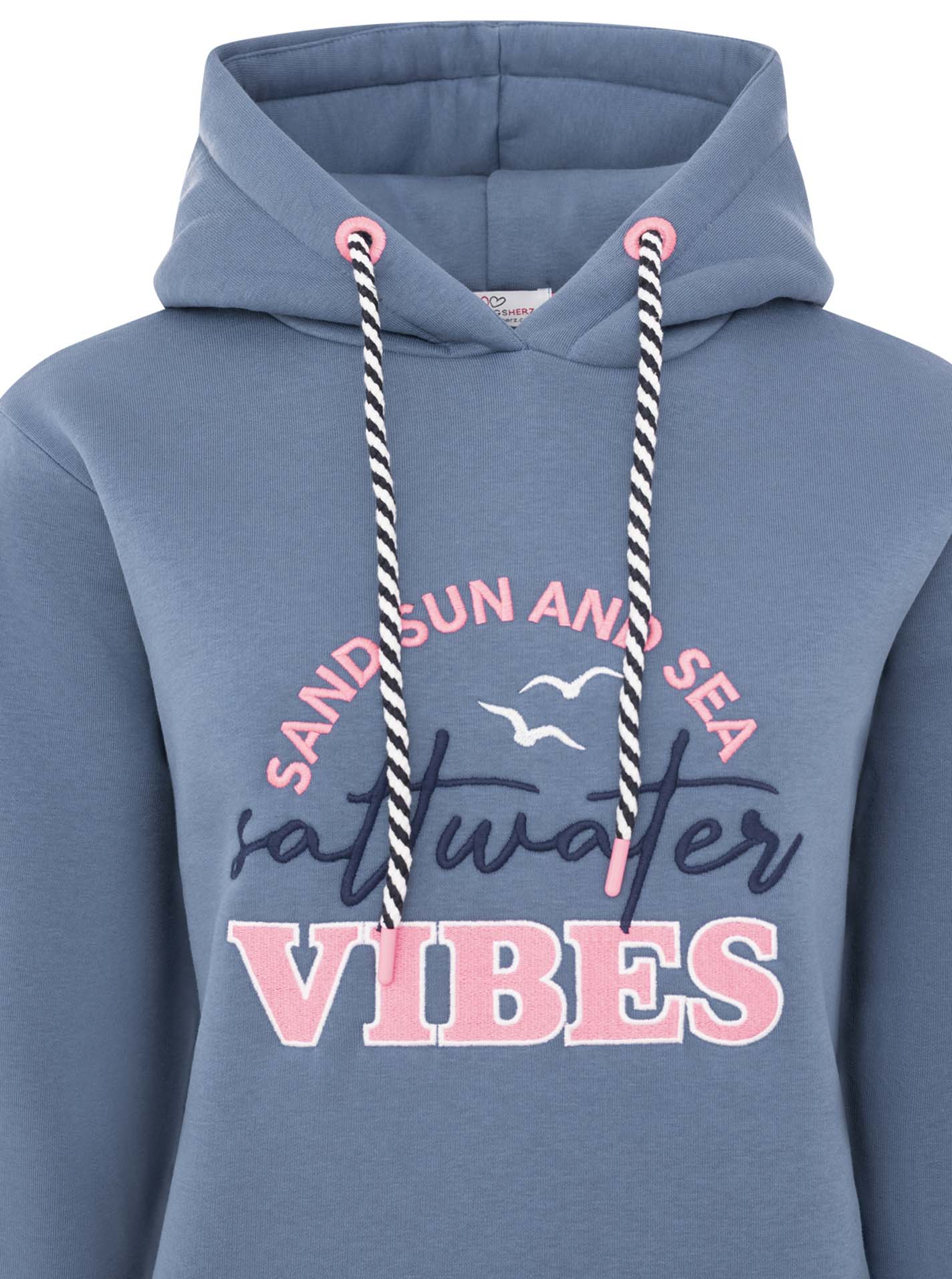 Zwillingsherz - Hoodie "Sea and Sand" - Jeansblau