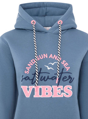 Zwillingsherz - Hoodie "Sea and Sand" - Jeansblau