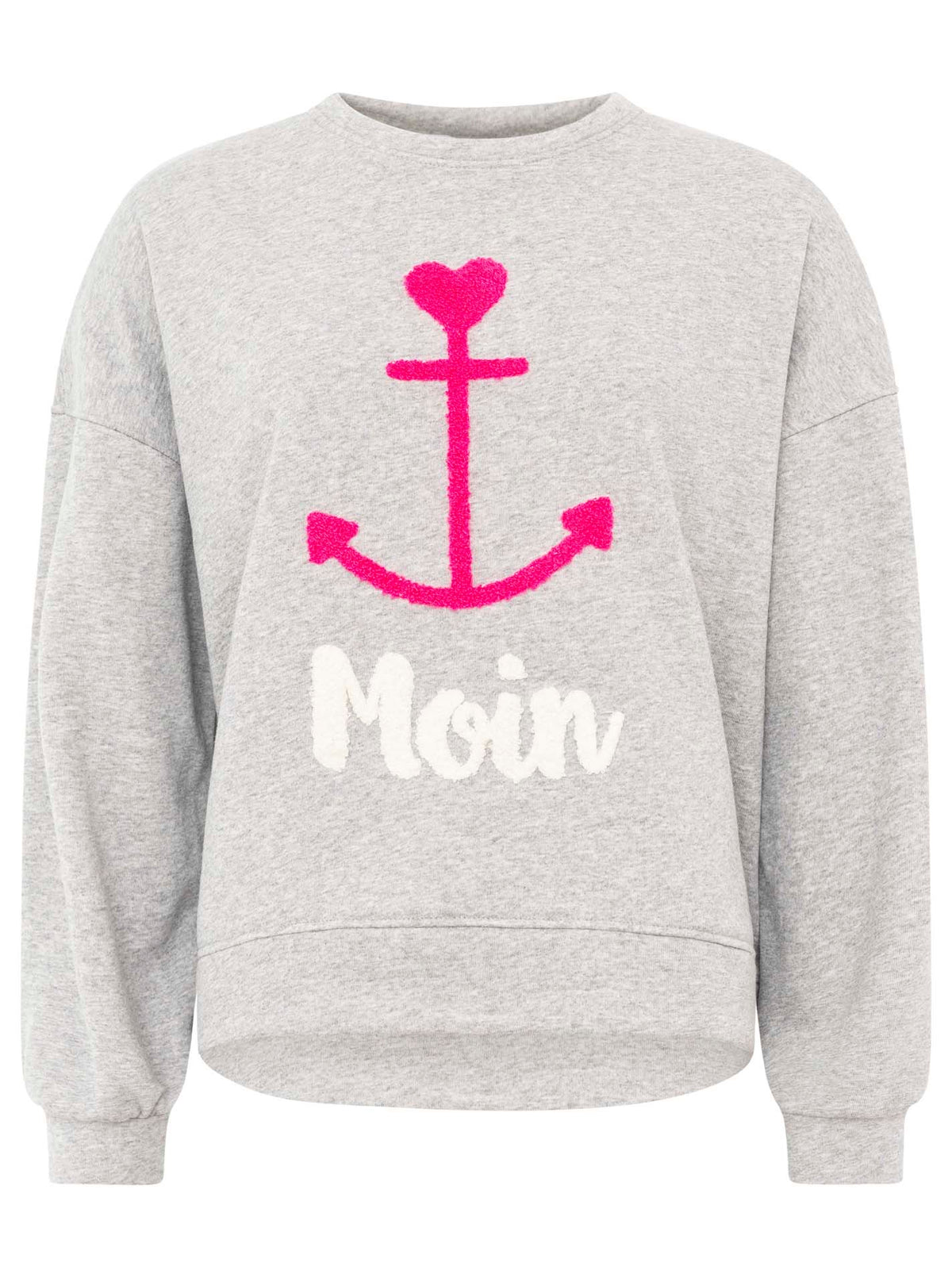 Zwillingsherz -  Sweatshirt "Moin Anker" - Grau