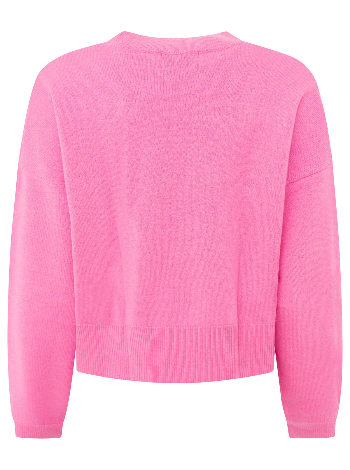 100% Kaschmir Rundhalspullover "Kastig" - Pink