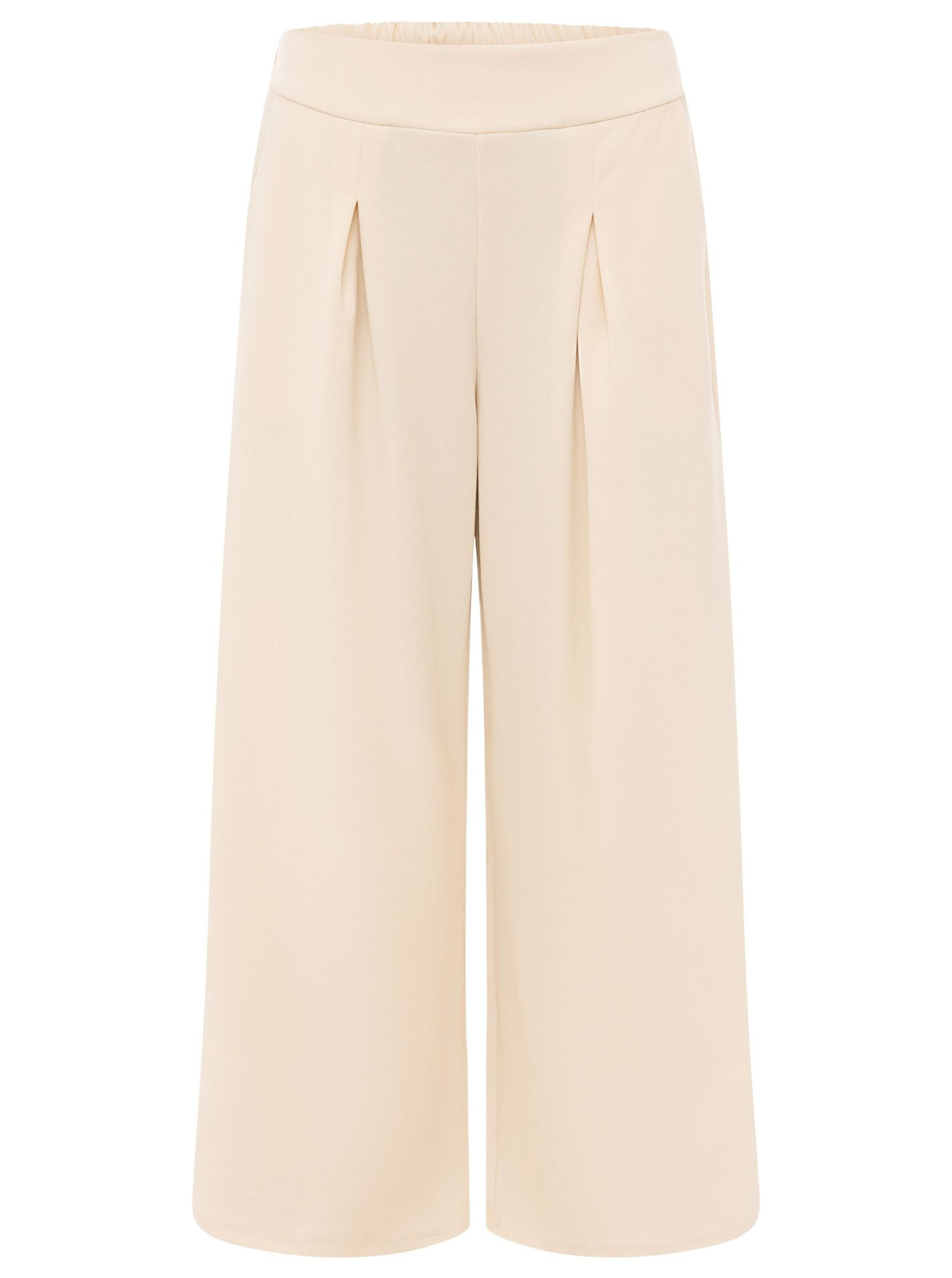 Zwillingsherz Oversize Stoffhose "Bundfalte" - Hellbeige