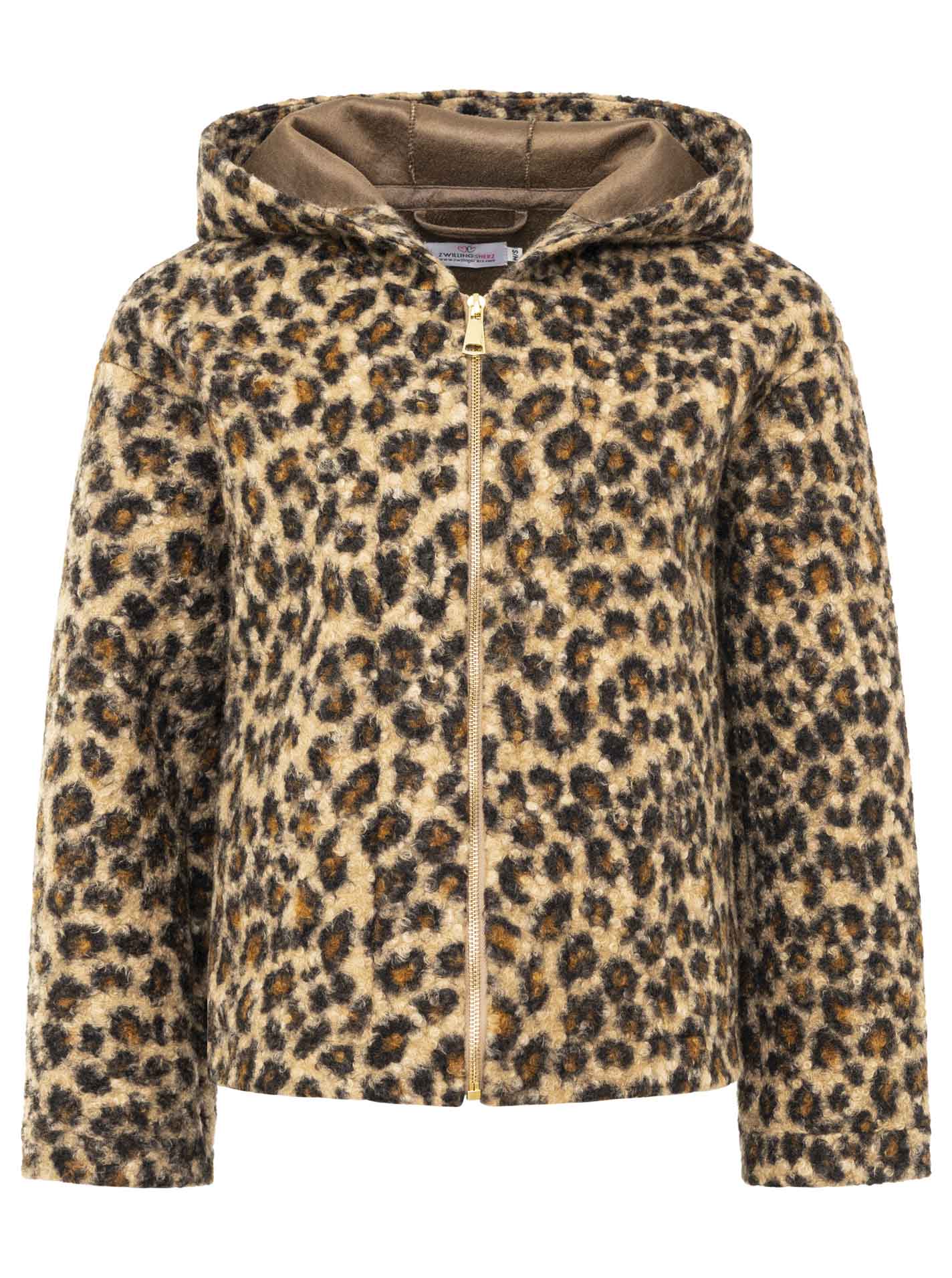 Zwillingsherz Teddy Jacke "Leo" - Beige/Schwarz