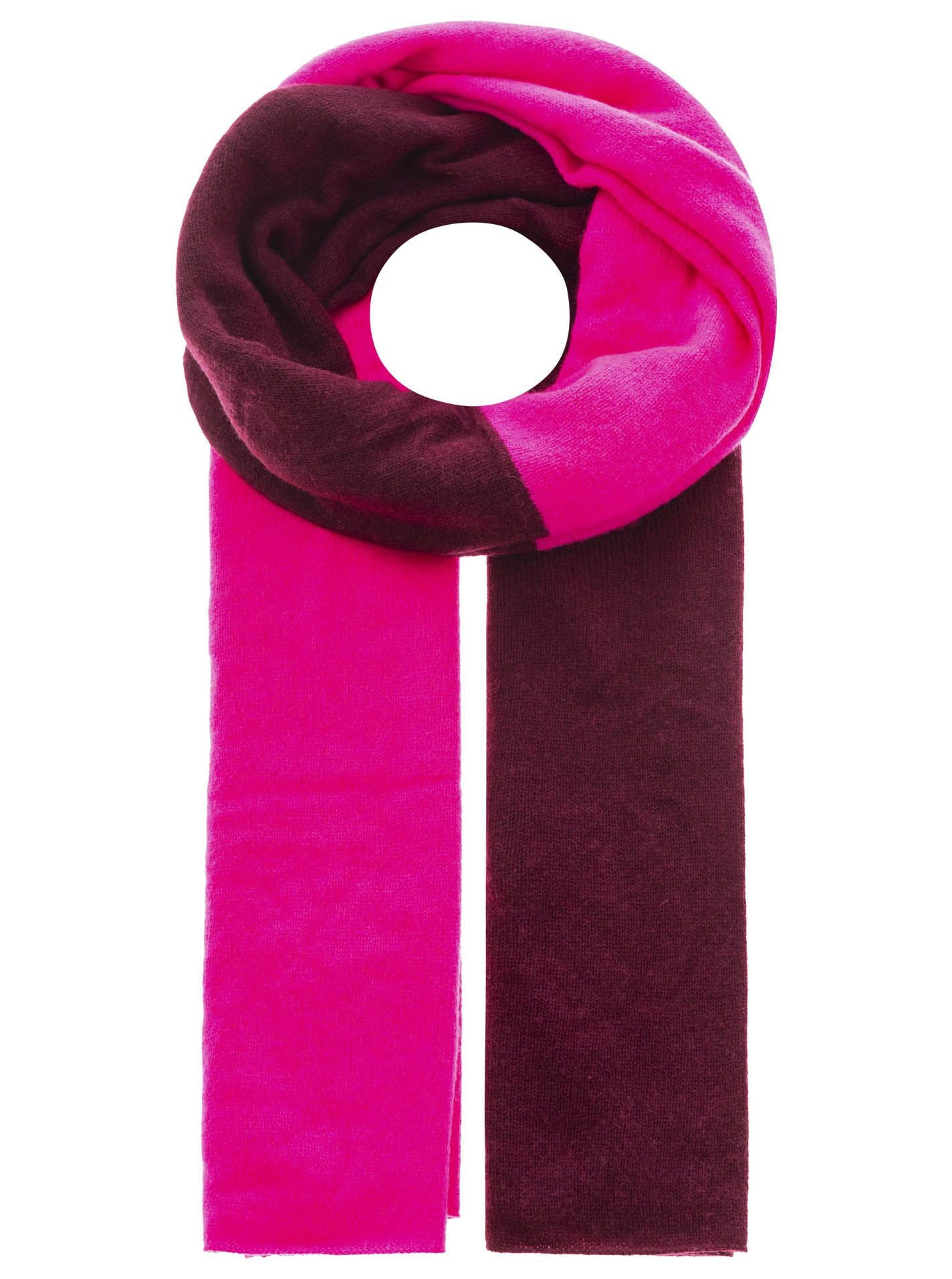 Zwillingsherz 100% Cashmere/Kaschmir Schal - Pink/Bordeaux