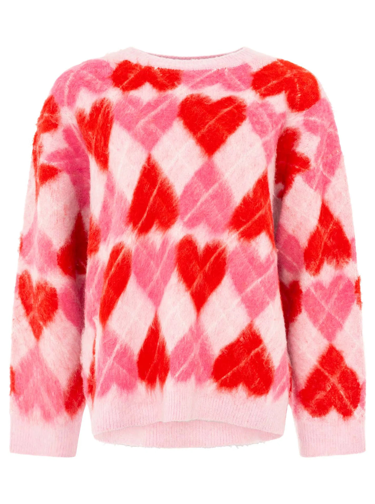 Zwillingsherz Pullover "ARGYLE LOVE" - Pink
