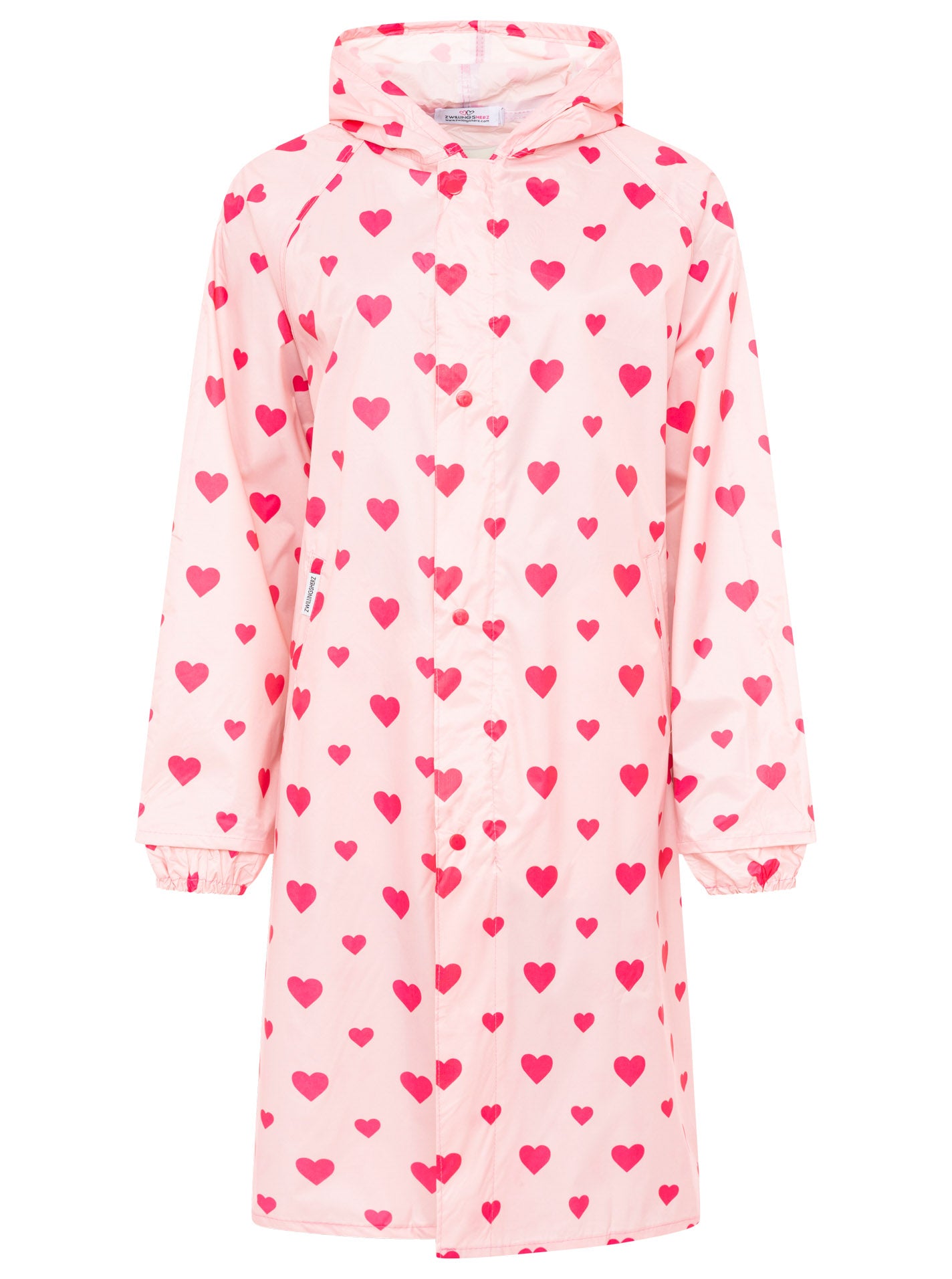 Zwillingsherz Regenmantel "Love" - Rosa
