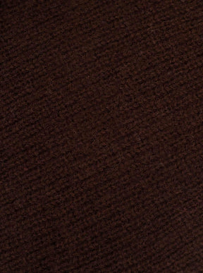 Zwillingsherz 100% Kaschmir Gerippter Schal "Cozy" - Braun