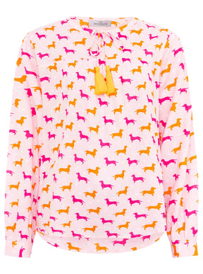 Zwillingsherz - Bluse Dog Lover - Rosa