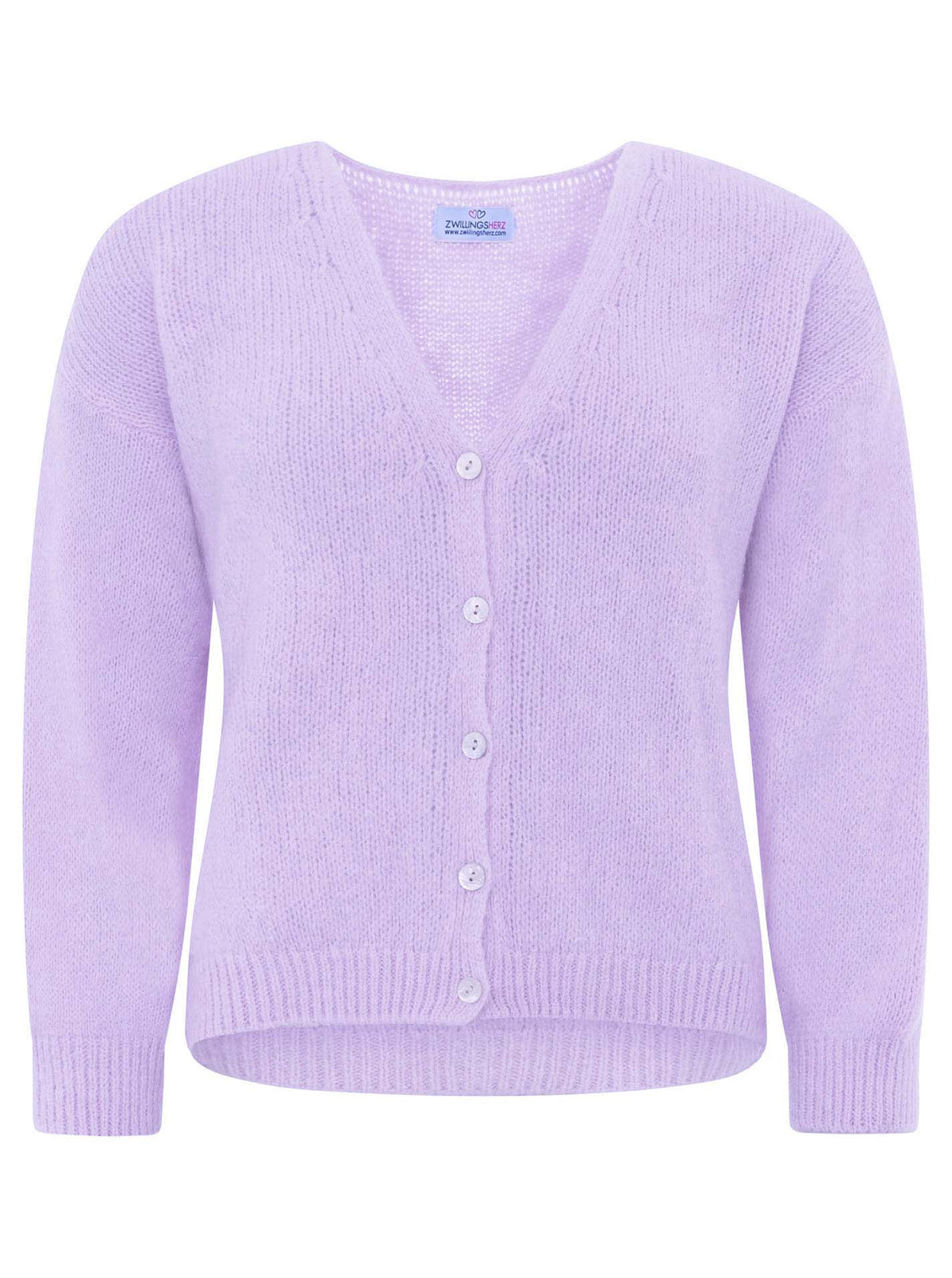 Zwillingsherz - Weicher Cardigan - Flieder
