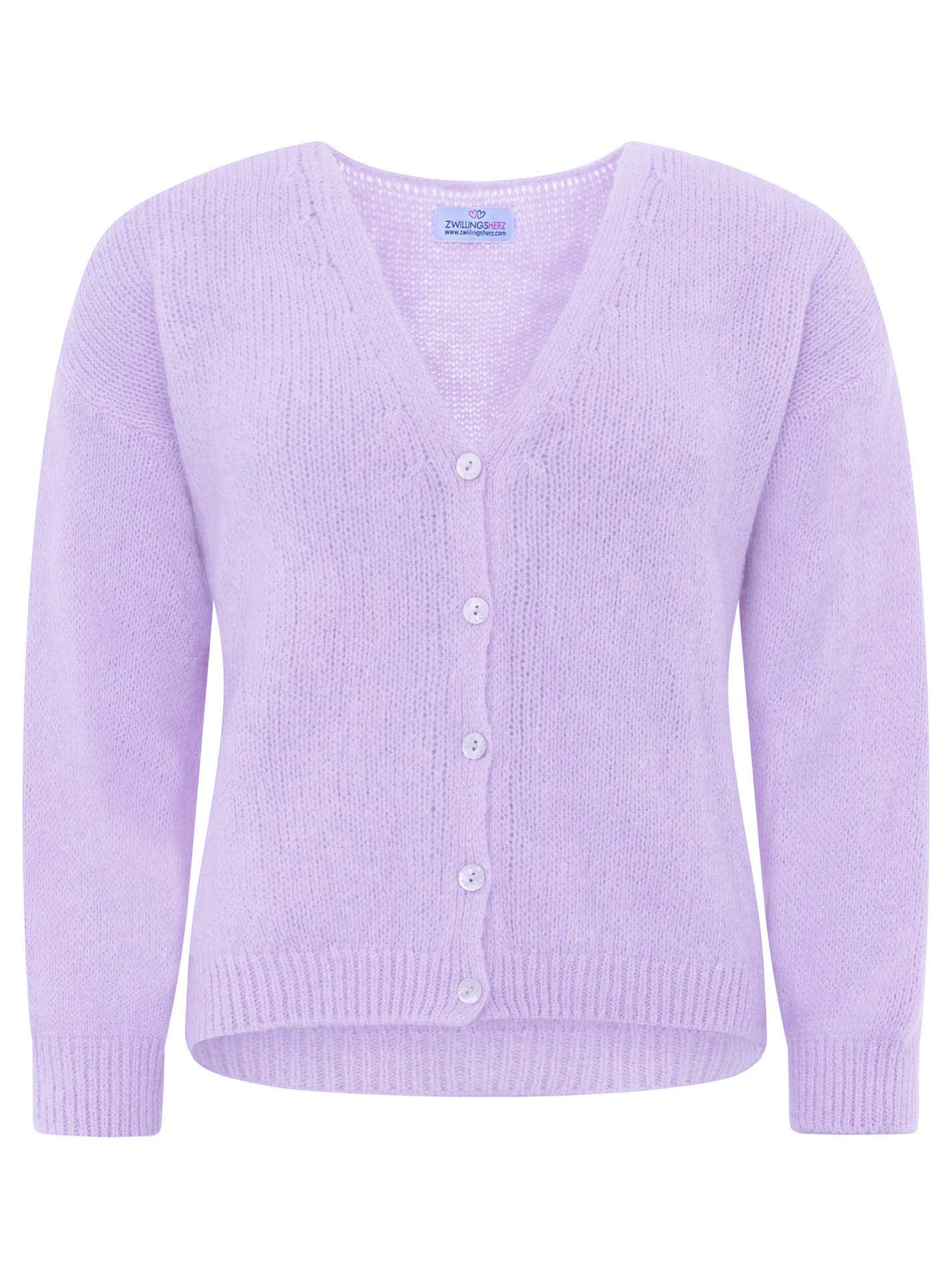 Zwillingsherz - Weicher Cardigan - Flieder