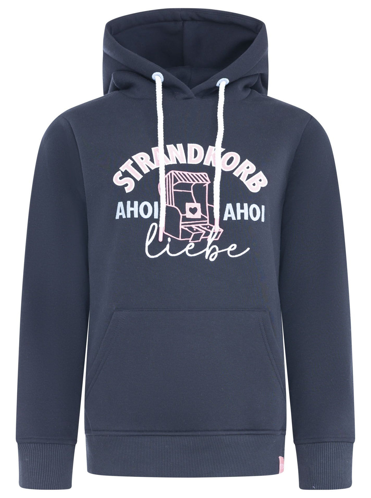 Zwillingsherz - Hoodie "Strandkorb Ahoi" - Dunkelblau