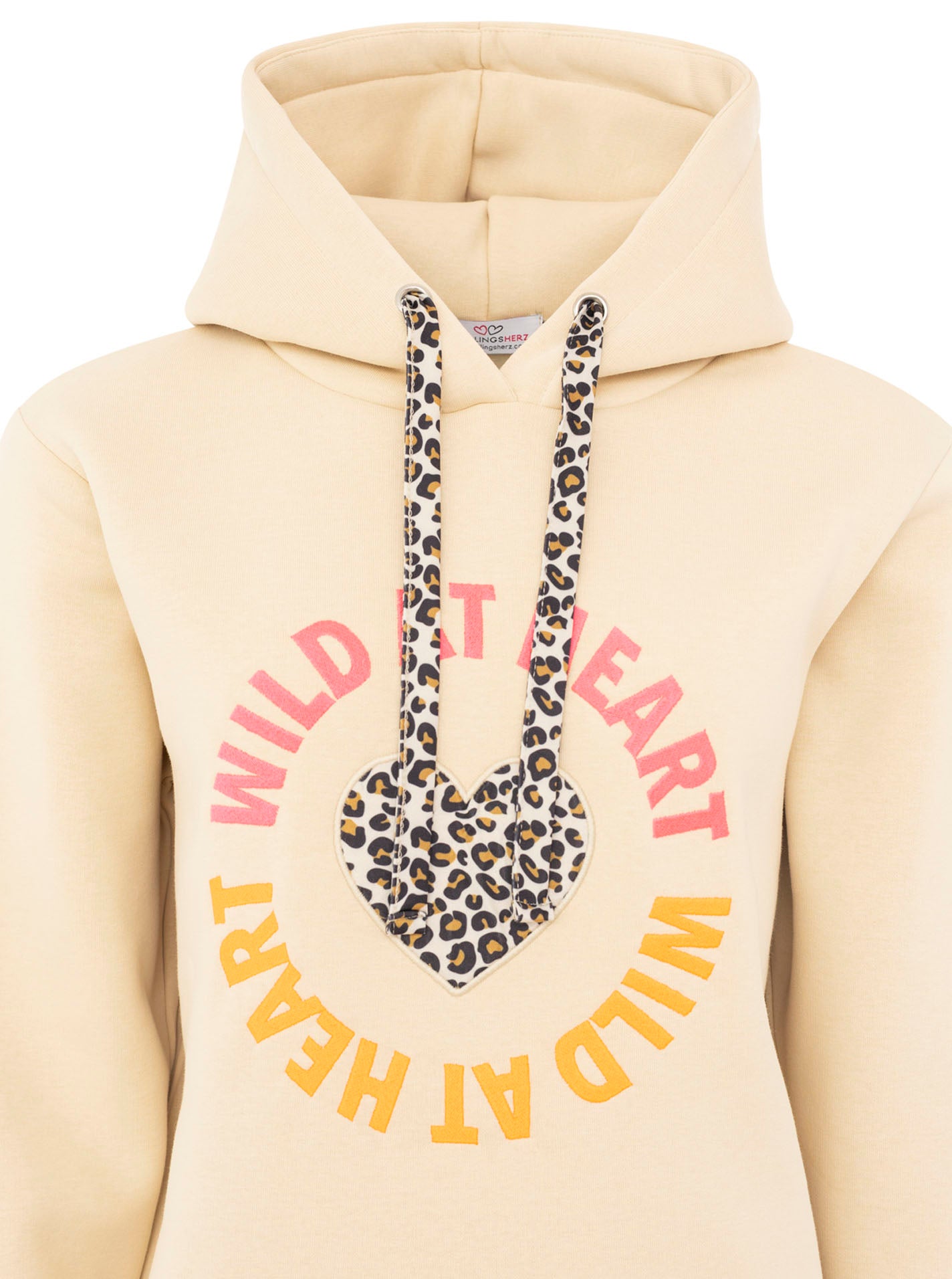 Zwillingsherz - Hoodie "Leo Wild Heart" - Beige
