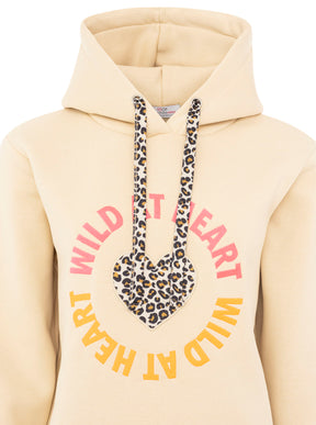 Zwillingsherz - Hoodie "Leo Wild Heart" - Beige