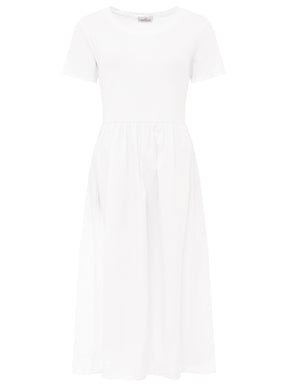Zwillingsherz Baumwoll Kleid Strandspaziergang - Weiß