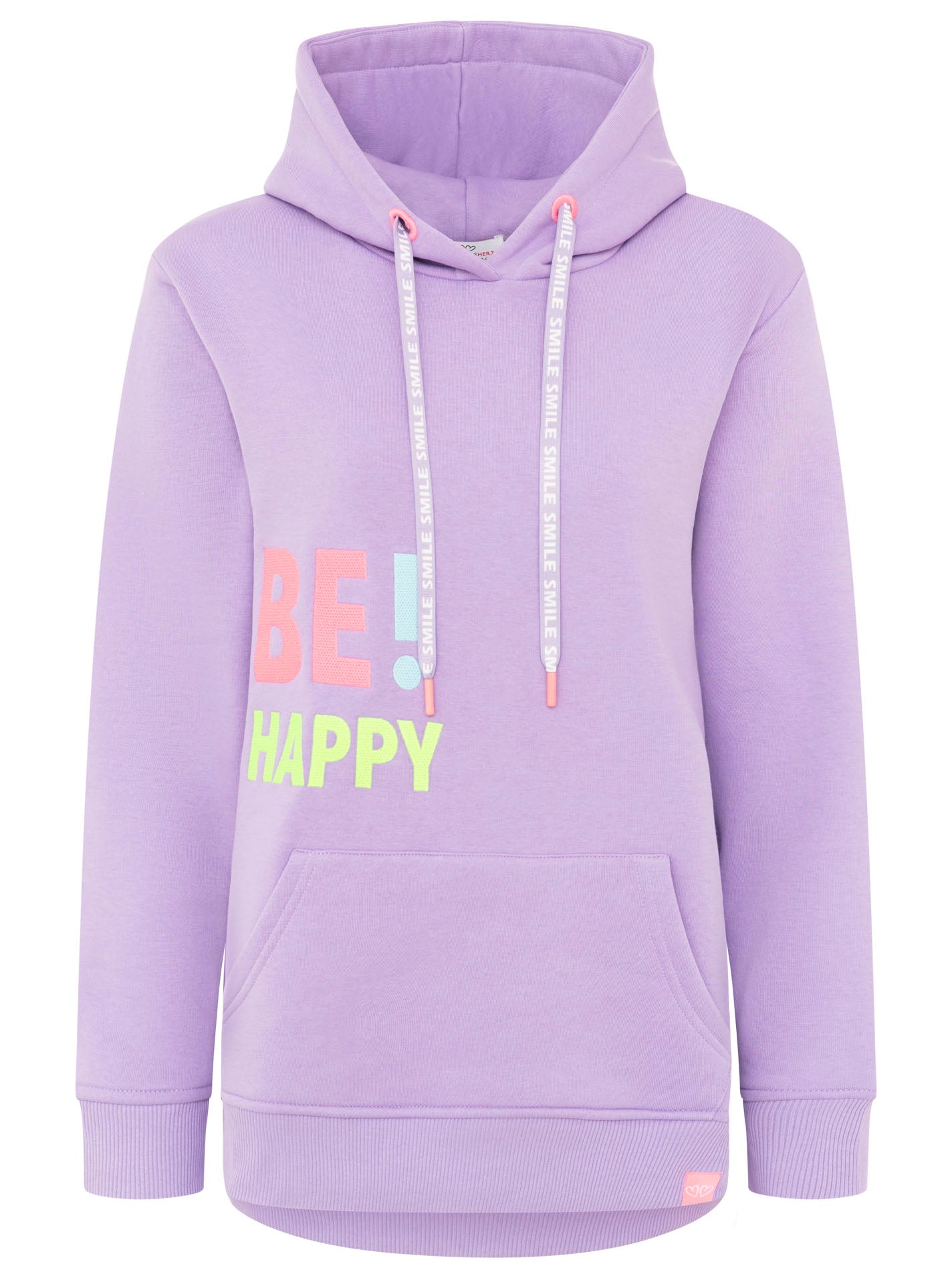Zwillingsherz - Hoodie "Be Happy" - Flieder