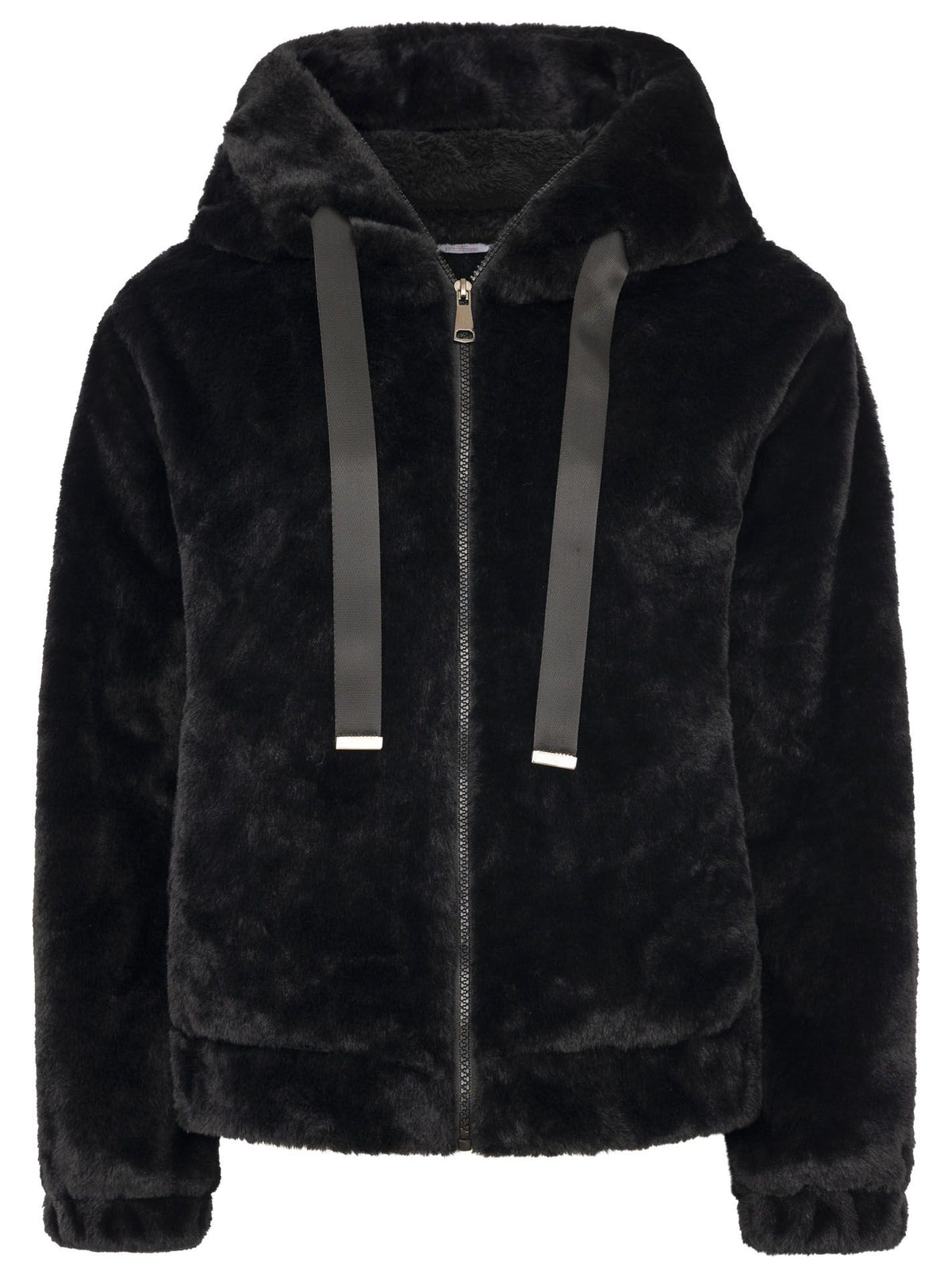 Zwillingsherz Teddy Plüsch Jacke - Schwarz
