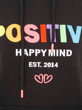 Zwillingsherz - Hoodie "Positive Happy Mind" - Schwarz (Neu)