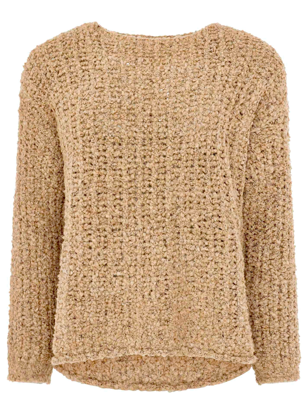 Zwillingsherz - Oversize Pullover mit Wolle - Beige