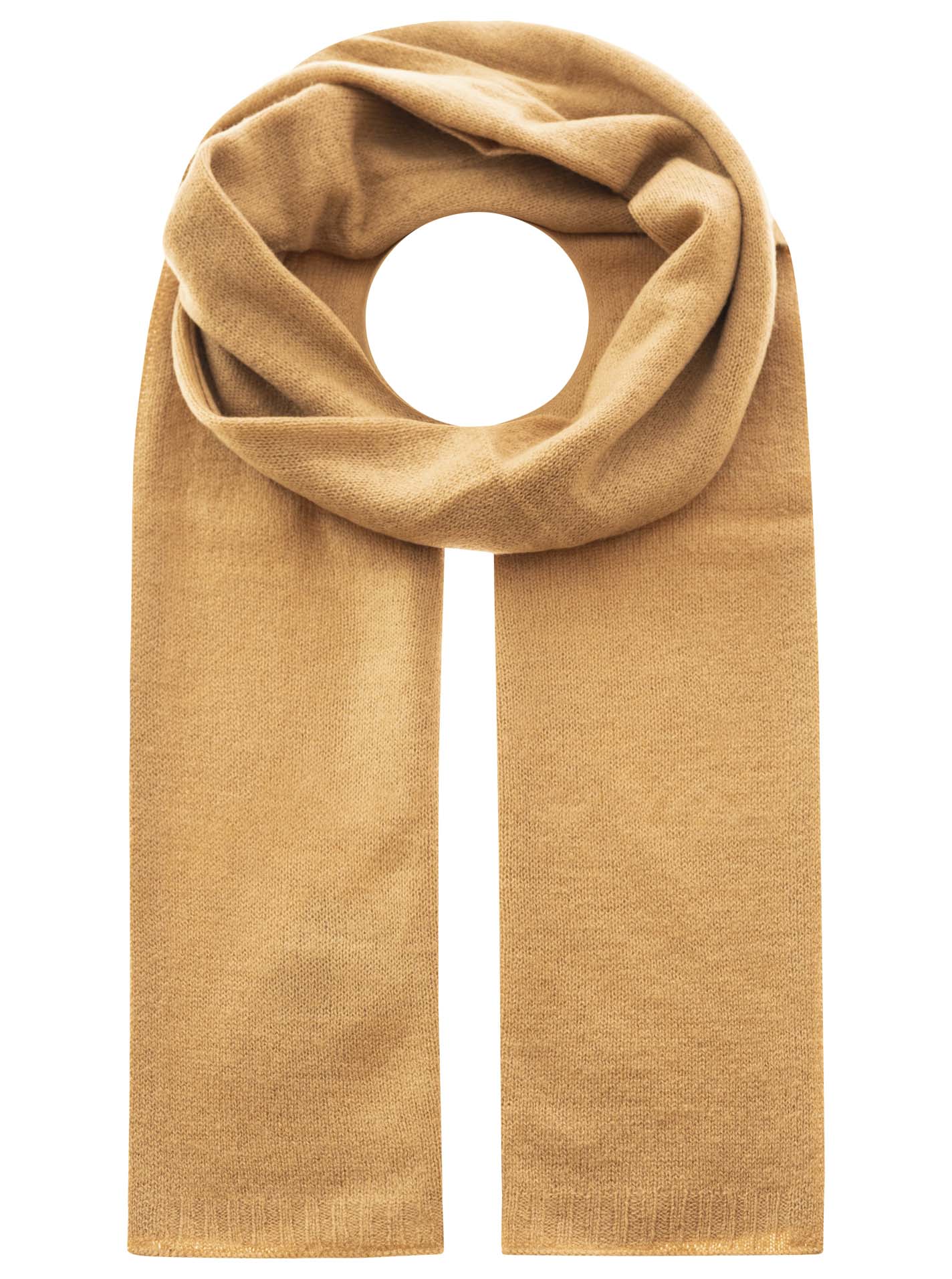 Zwillingsherz 100% Cashmere/Kaschmir Schal - Camel