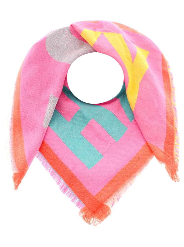 Zwillingsherz Schal/Tuch „Happy Smile“ - Pink/Orange