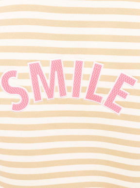 Zwillingsherz - Hoodiejacke "Streifen Smile" Beige