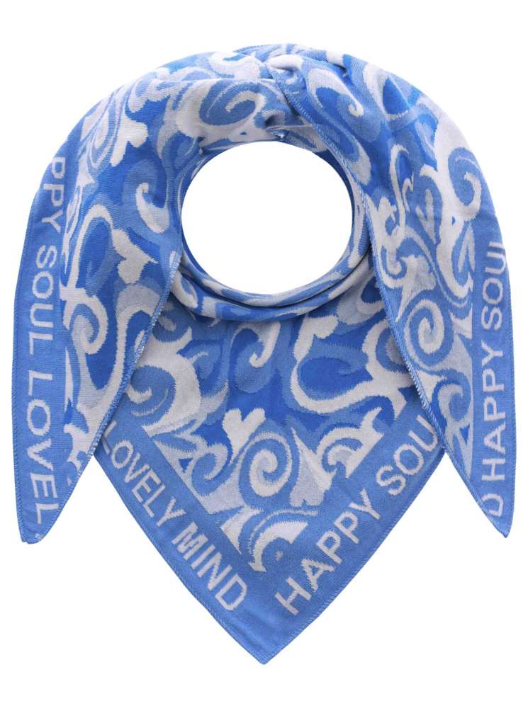 Zwillingsherz - Dreieckstuch "Happy Soul" Baumwolle - Blau