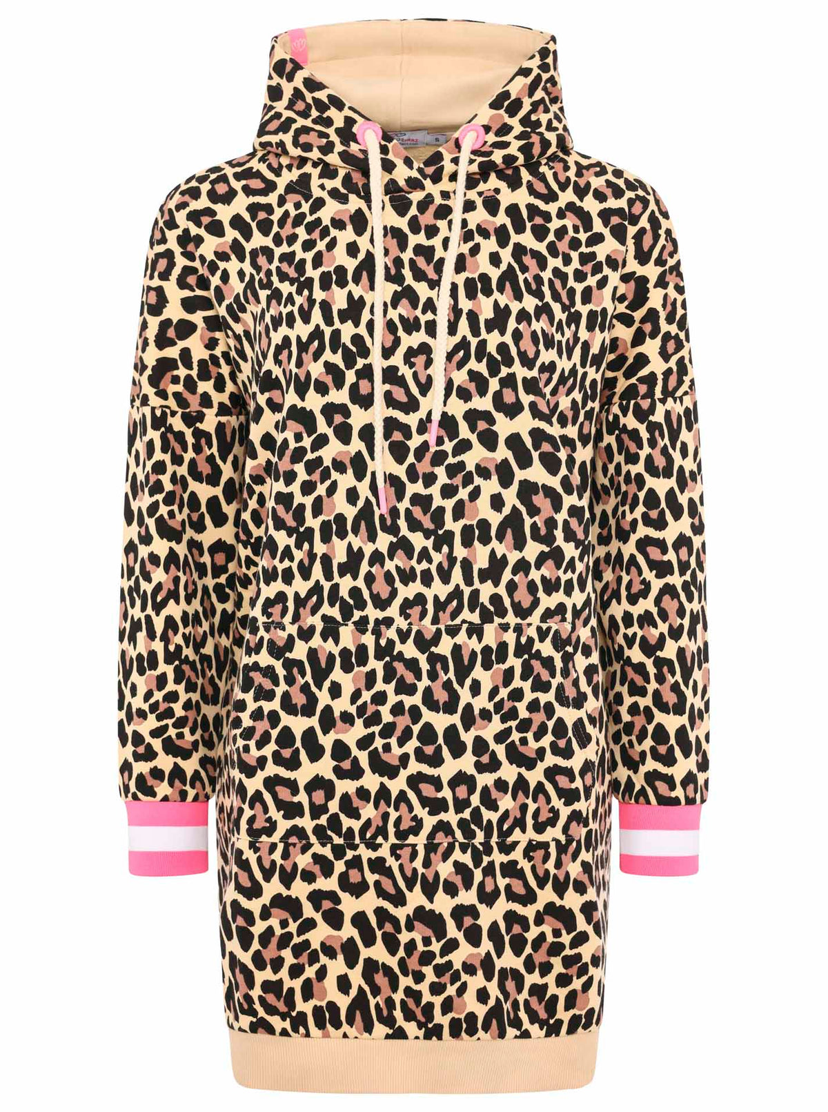 Zwillingsherz - Hoodiekleid "Leo Wild" - Beige
