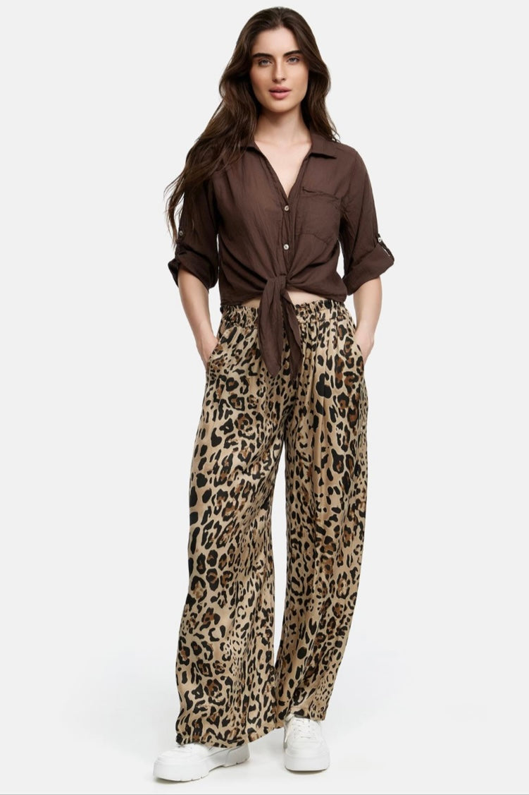 Wasabi - Satin-Hose "Leo" - Taupe