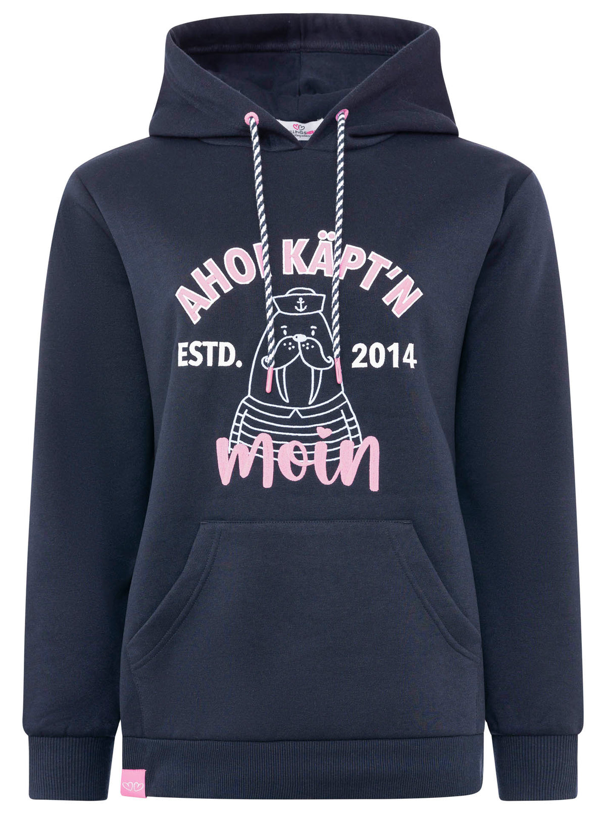 Zwillingsherz - Hoodie "Käptn" - Blau