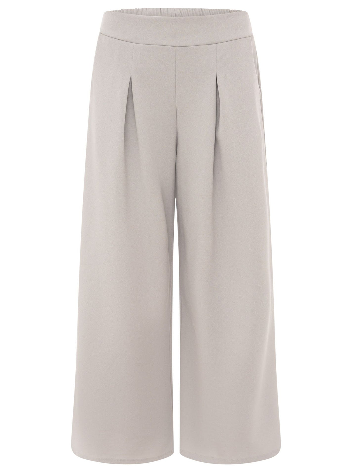 Zwillingsherz Oversize Stoffhose "Bundfalte" - Hellgrau