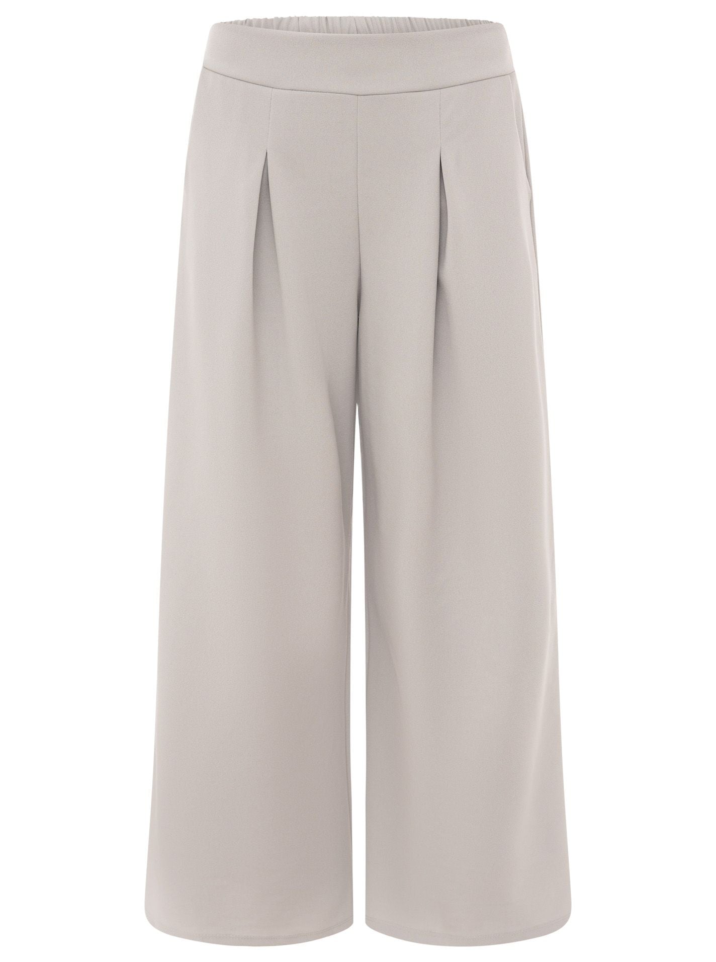 Zwillingsherz Oversize Stoffhose "Bundfalte" - Hellgrau
