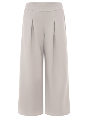 Zwillingsherz Oversize Stoffhose "Bundfalte" - Hellgrau