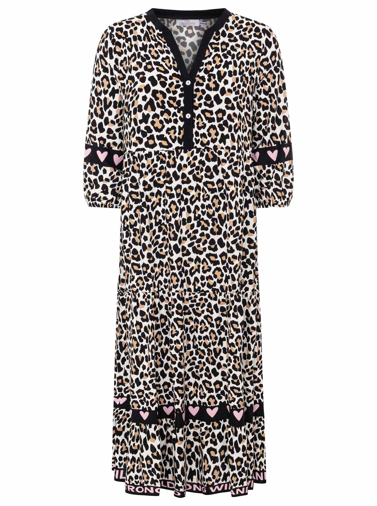 Zwillingsherz - Maxi Kleid Classic Leo - Beige/Schwarz