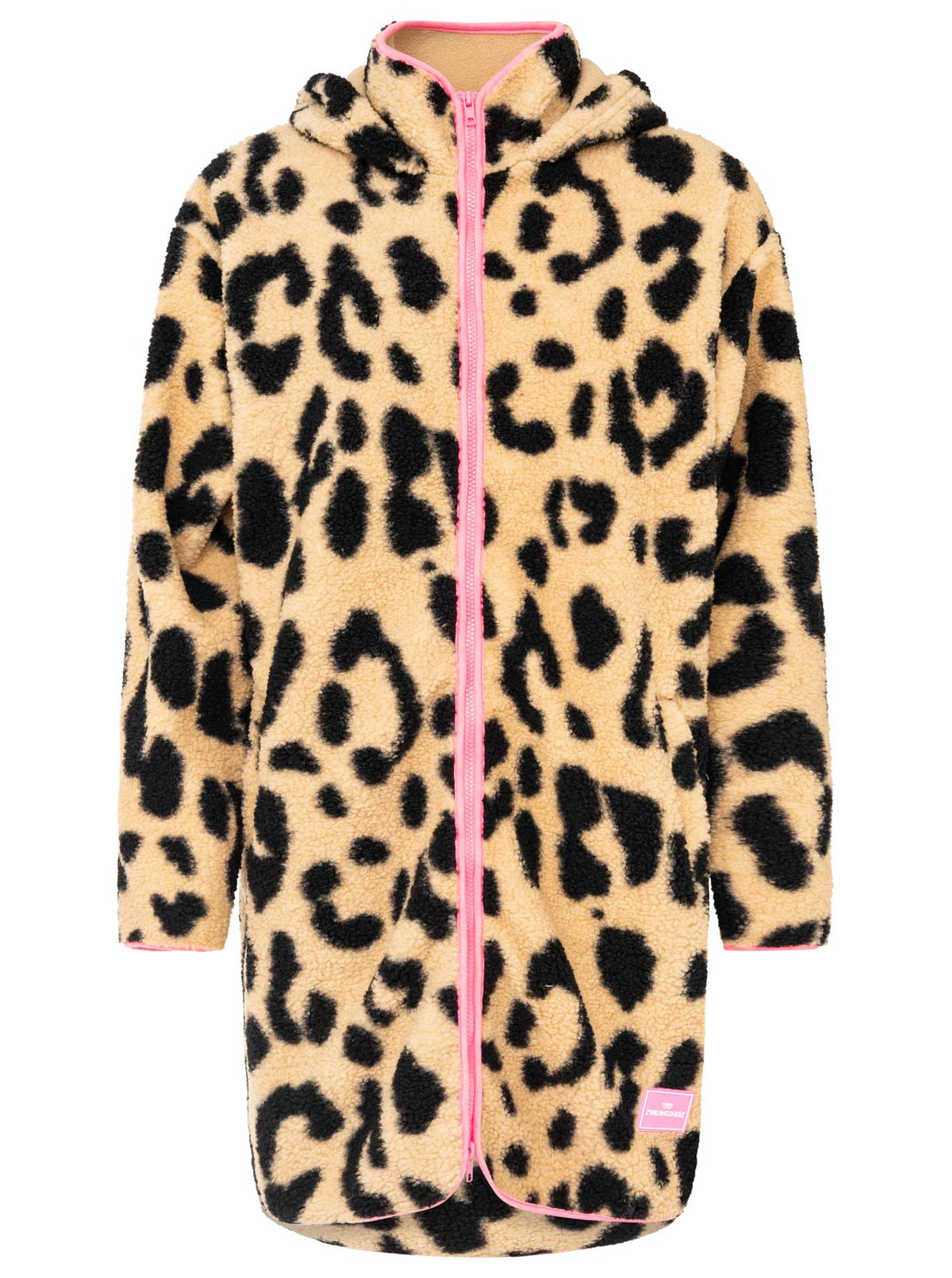 Zwillingsherz - Hoodiemantel Teddy Leo - Beige