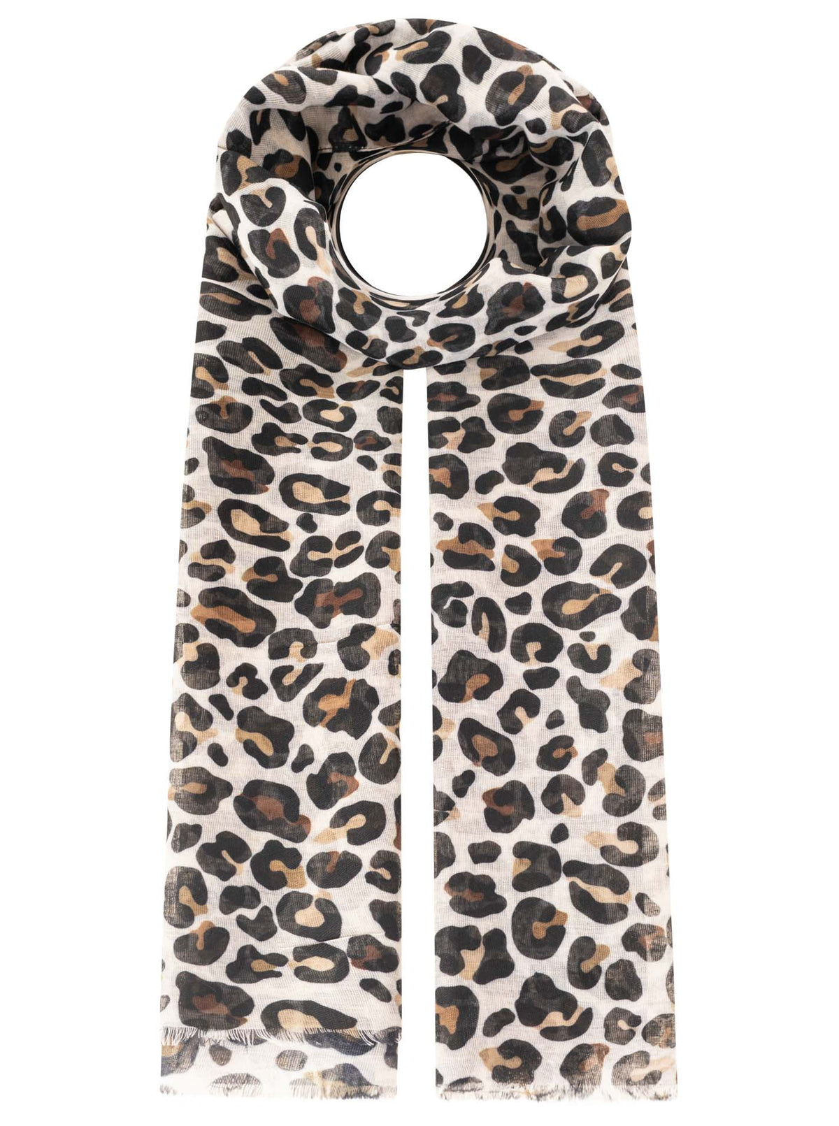 Zwillingsherz - Schal Clasic Leo - Beige/Schwarz