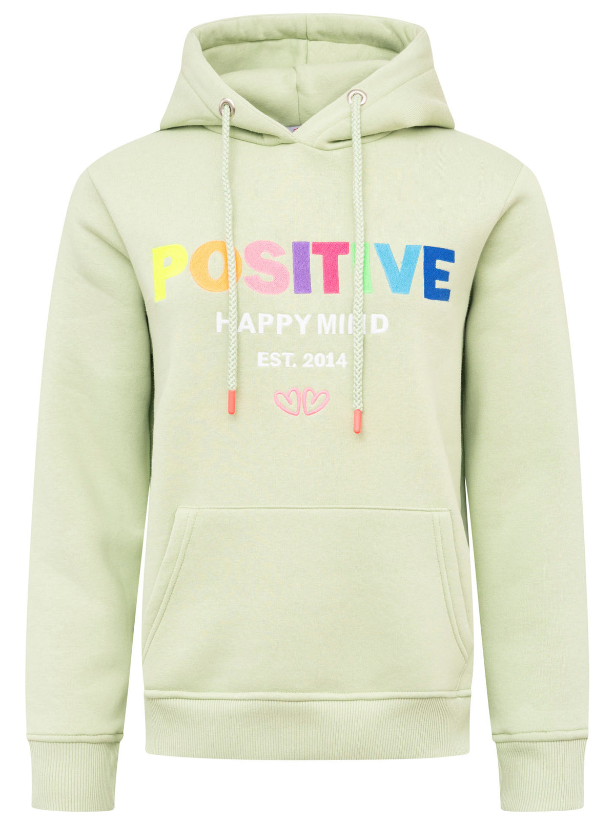 Zwillingsherz - Hoodie "Positive Happy Mind" - Salbei (Neu)