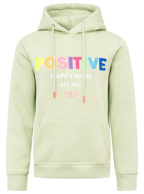 Zwillingsherz - Hoodie "Positive Happy Mind" - Salbei (Neu)