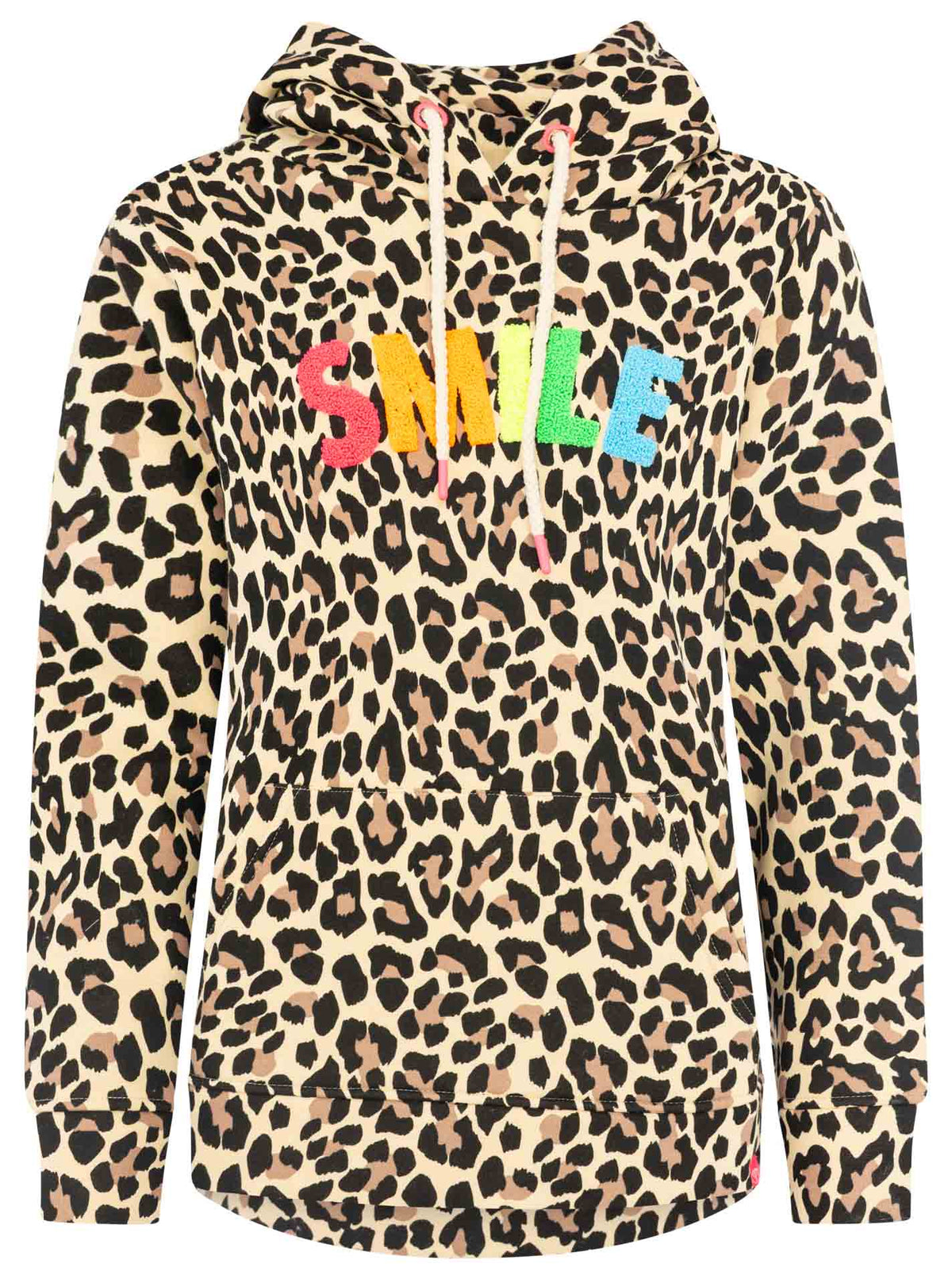 Zwillingsherz - Hoodie "Leo Smile" - Beige/Pink/Orange