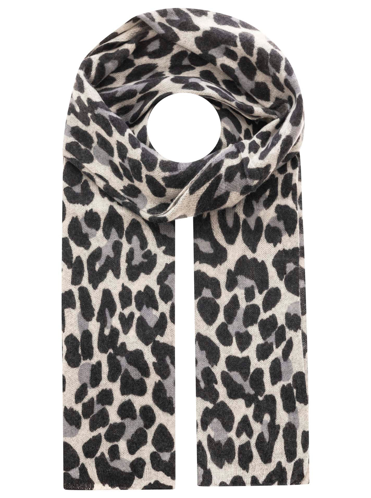 Zwillingsherz 100% Cashmere/Kaschmir Schal Leo - Grau