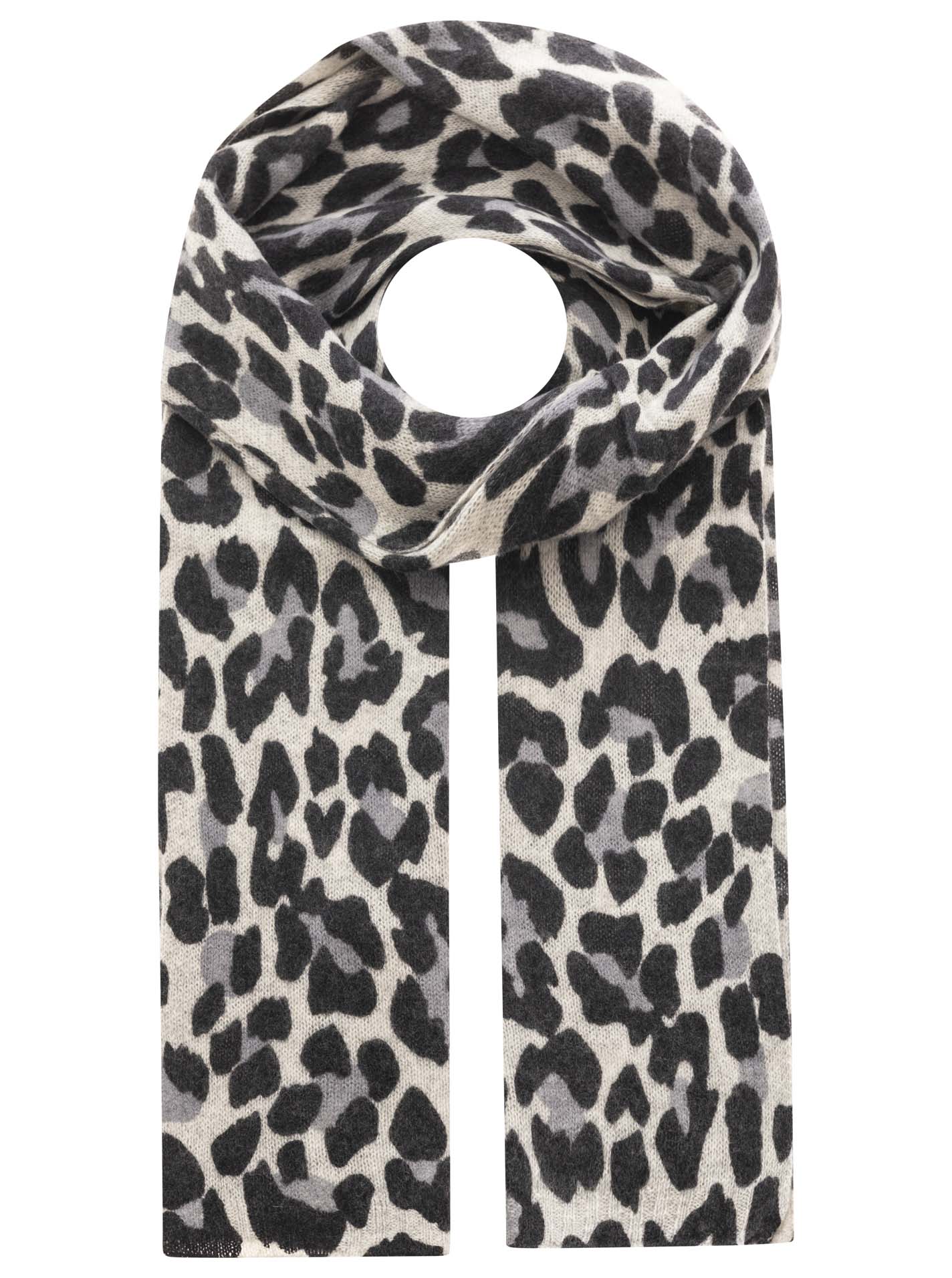 Zwillingsherz 100% Cashmere/Kaschmir Schal Leo - Grau