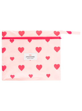 Zwillingsherz Regenmantel "Love" - Rosa