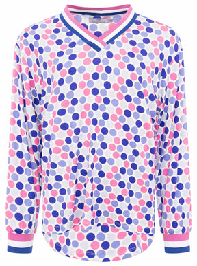 Zwillingsherz - Blusenshirt Pünktchen - Blau/Rosa