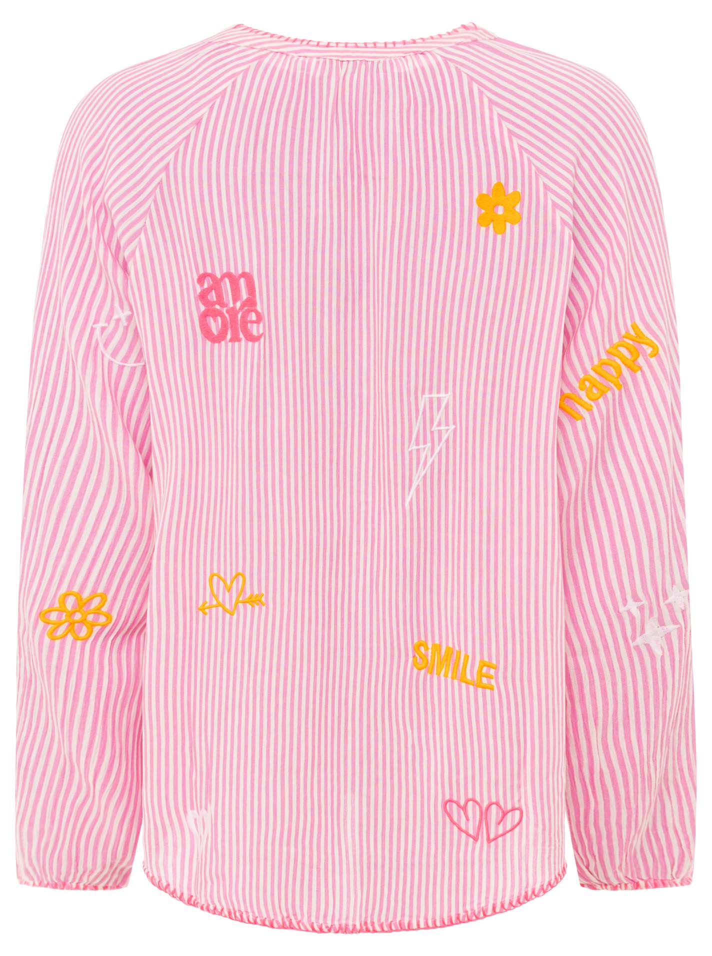 Zwillingsherz - Bluse V-Ausschnitt "Smile & Amore" - Pink