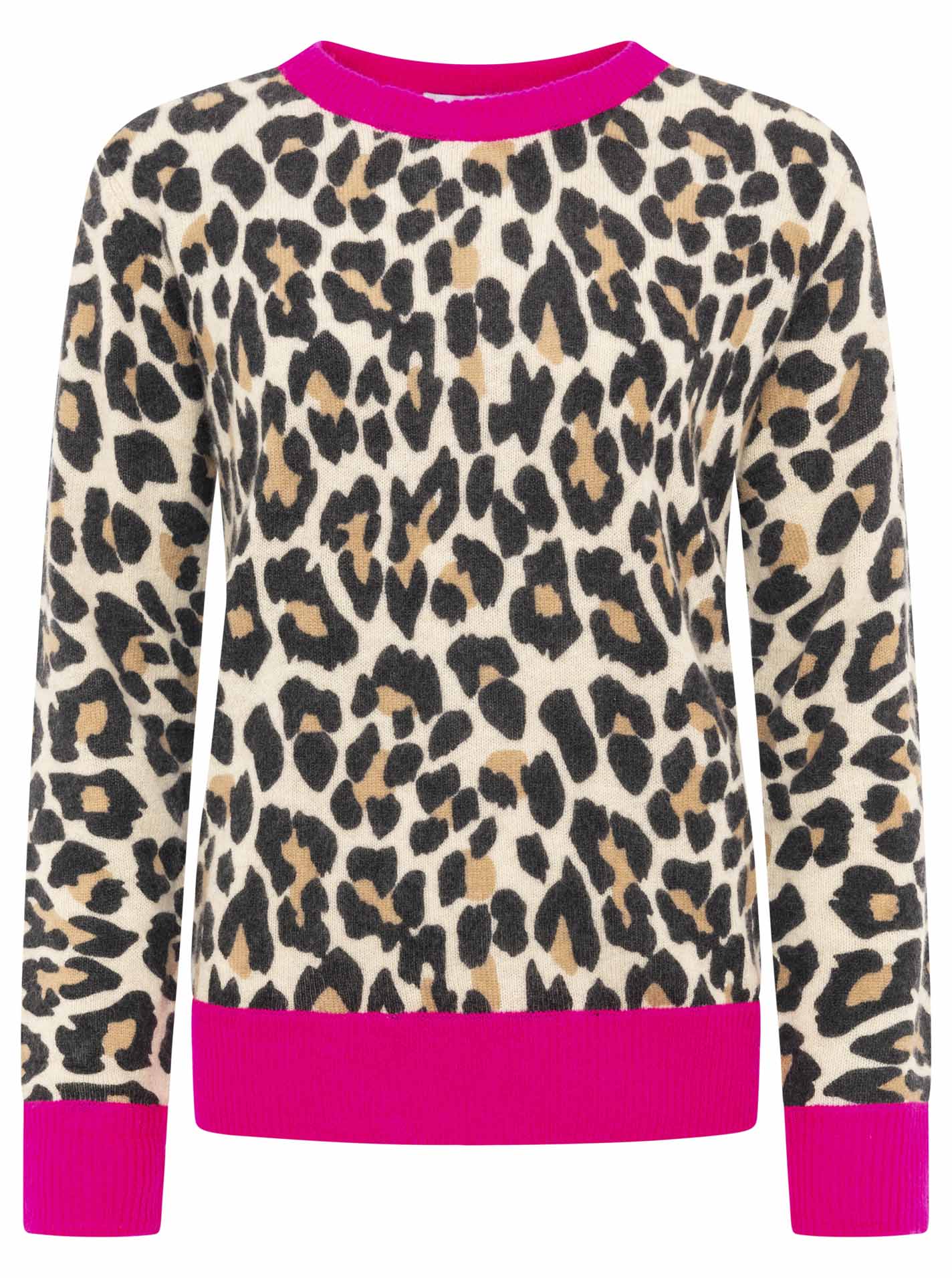 Zwillingsherz 100% Kaschmir Pullover Leo - Beige/Pink