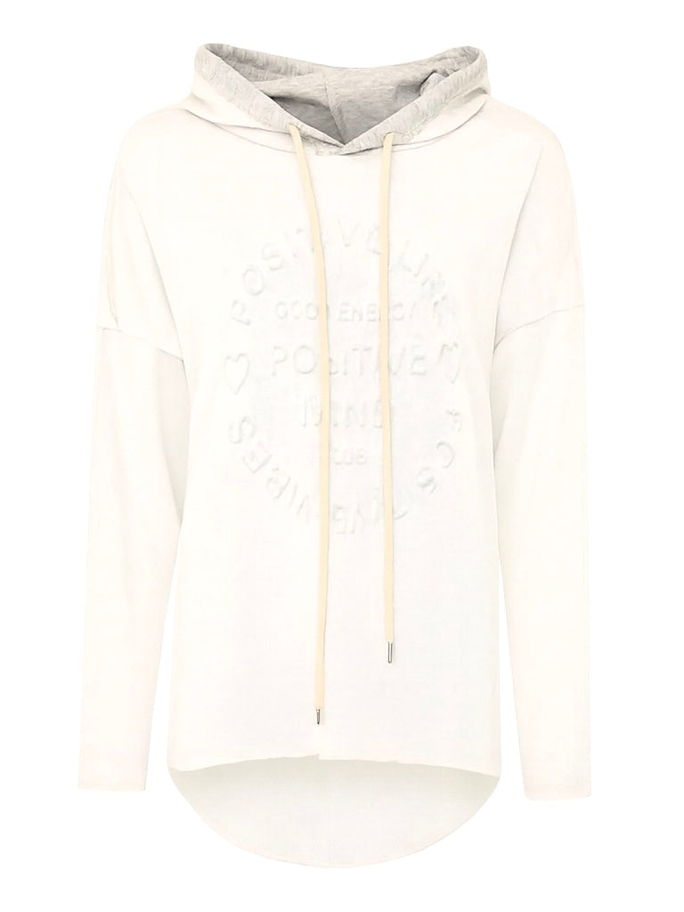 Zwillingsherz - Made in Italy Hoodie "Positive Mind" - Beige