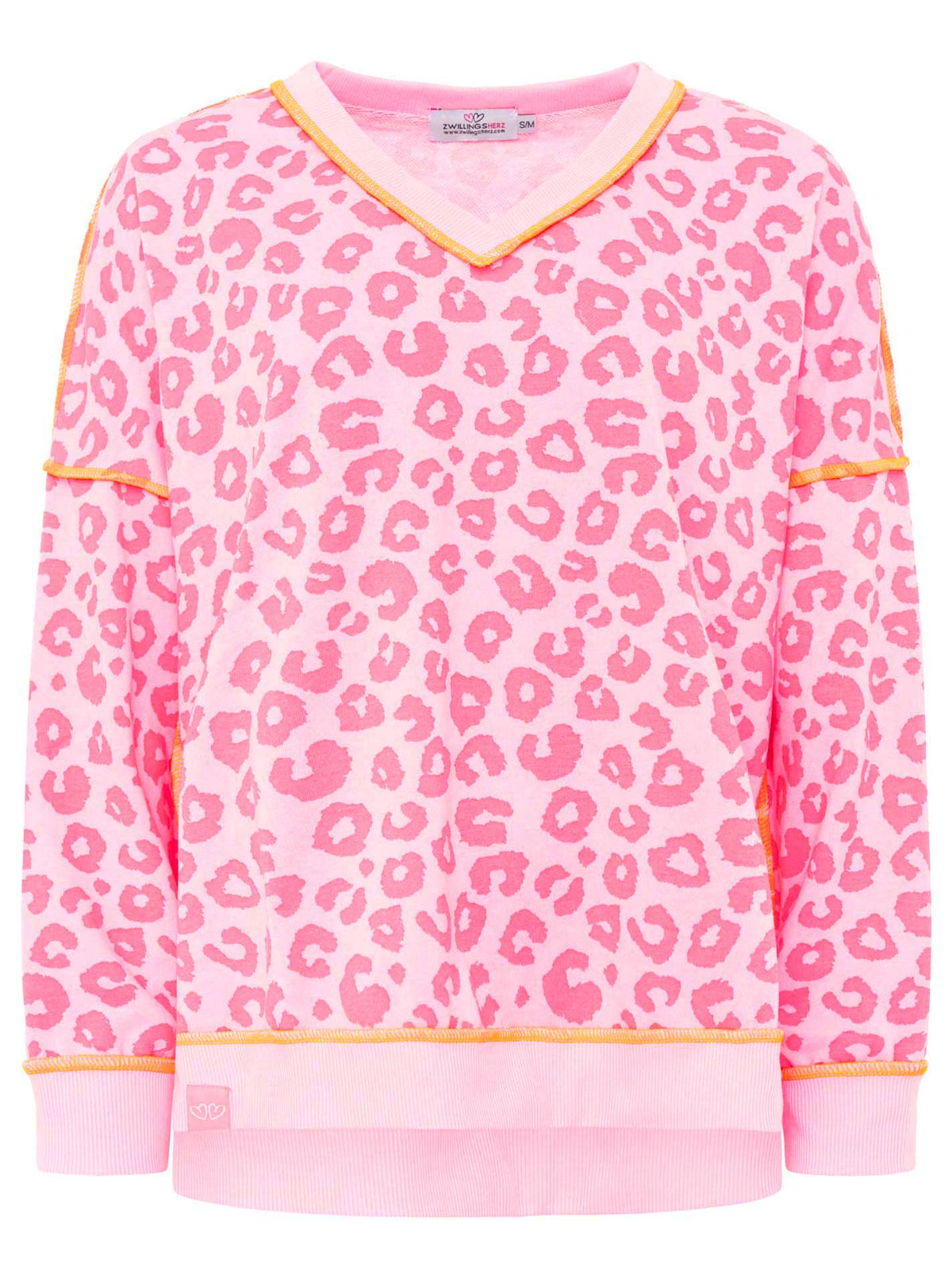 Zwillingsherz - Pullover mit Naht Leo - Pink