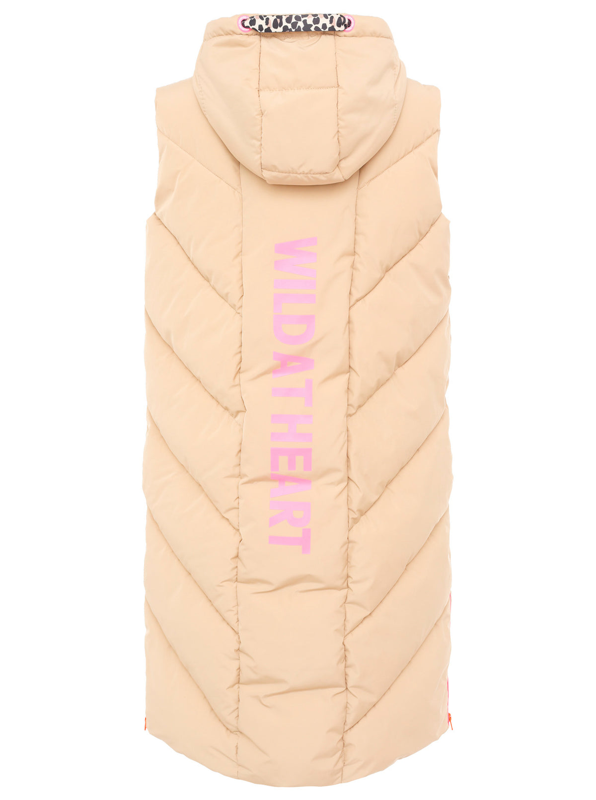 Zwillingsherz - Steppweste "Leo Wild Heart" - Beige/Pink