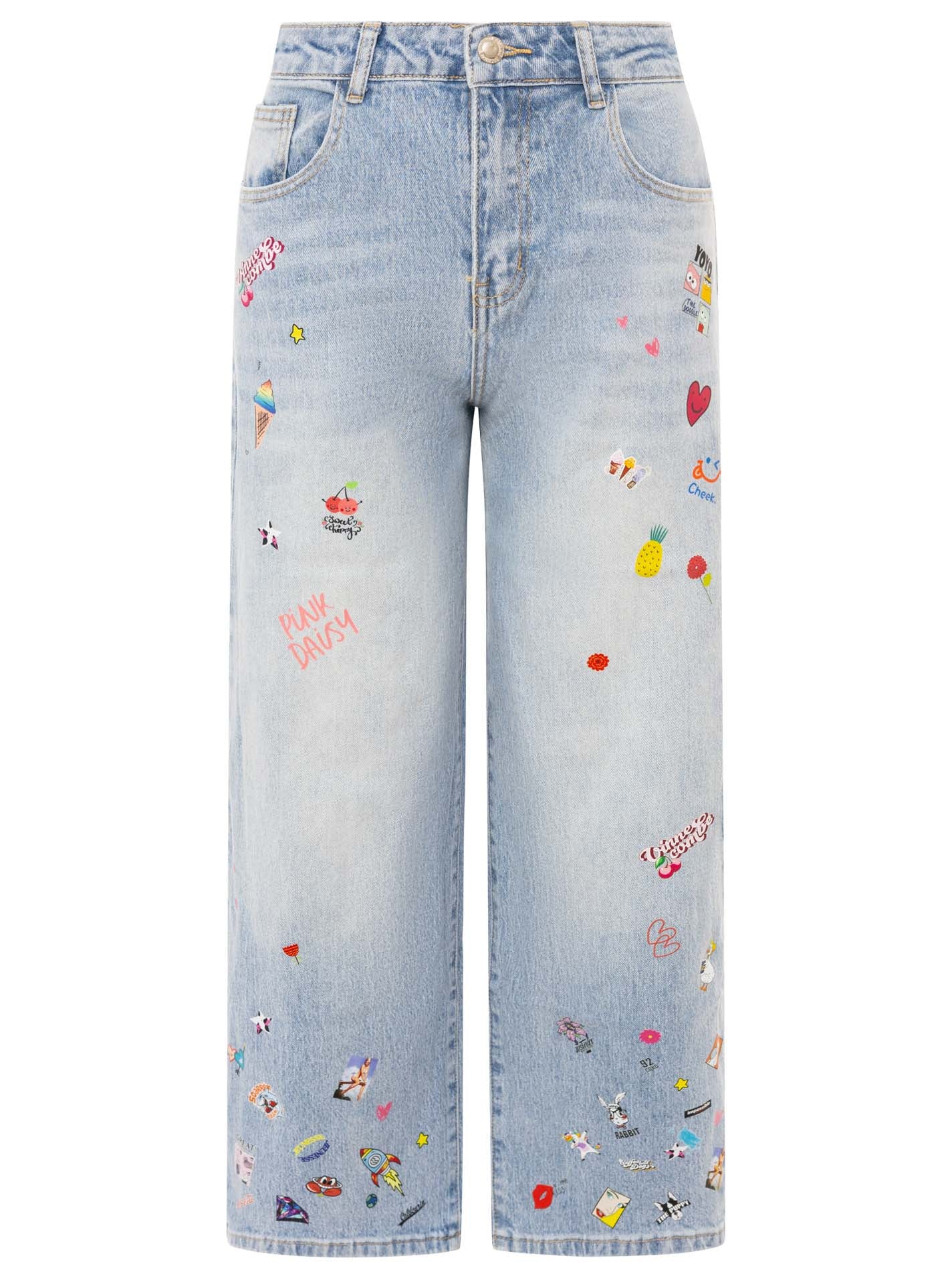 Zwillingsherz - Oversized Jeans Stich - Blau